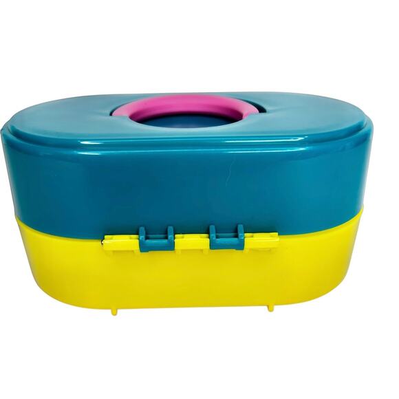 1993 VTG Caboodles Kitchen Portable Playset with Doll Toy Biz 18 Pcs. - Picture 4 of 6